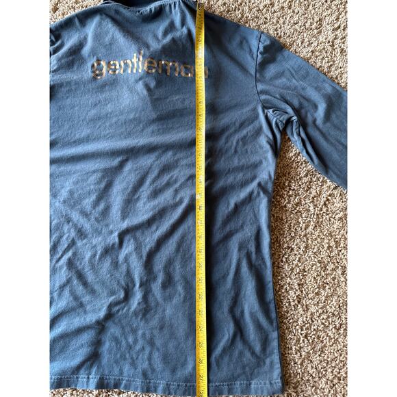 Dolce & Gabbana L/XL Blue/Gray Gentleman Long Sleeve Cotton Fitted Polo - Picture 9 of 10